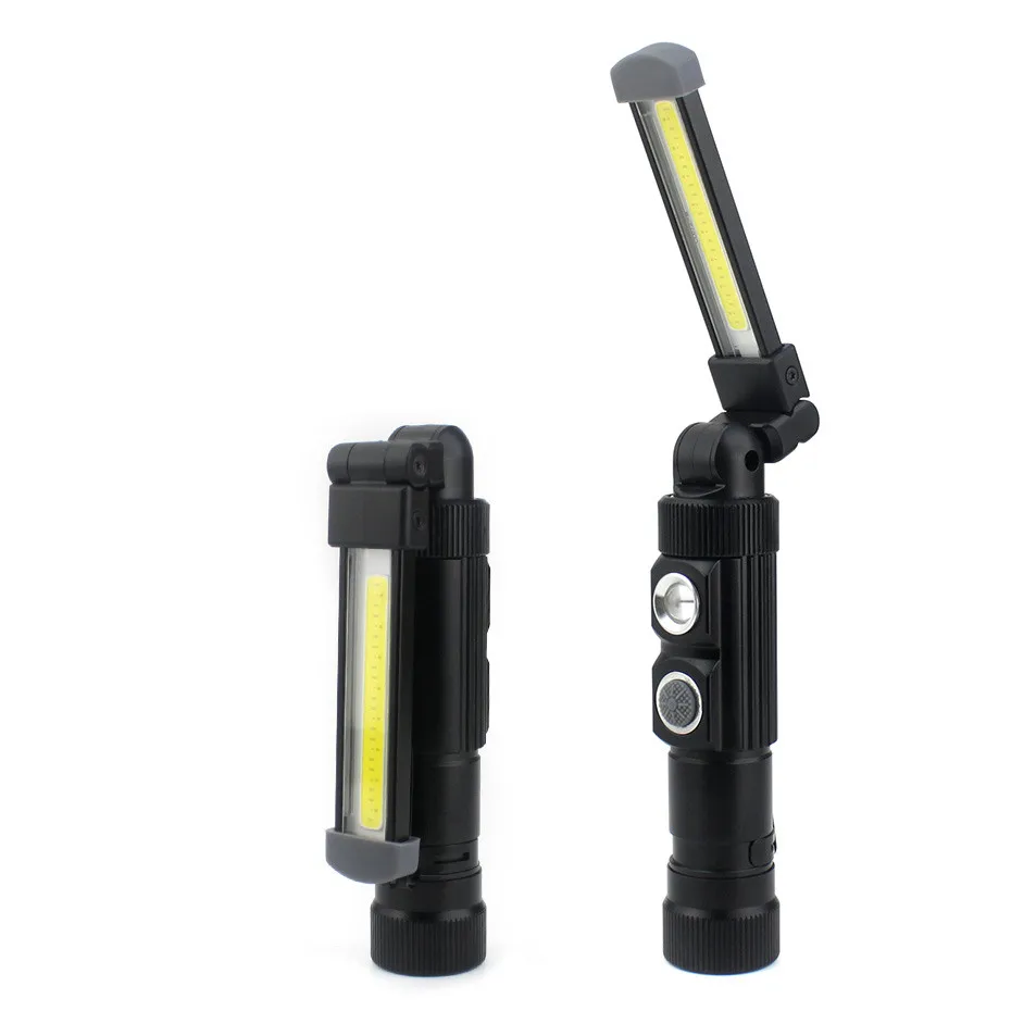 

USB Перезаряжаемый светодиодный рабочий светильник, 5 режимов, портативный фонасветильник с магнитным основанием, крючок для осмотра, ремонт...