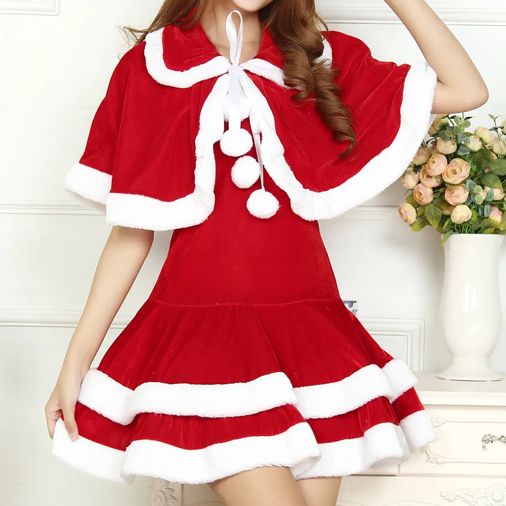 Зимнее новое платье, женское сексуальное рождественское платье, праздничное милое платье, красный плащ, шапка, комплект, vestidos ropa mujer sukienki robe femme