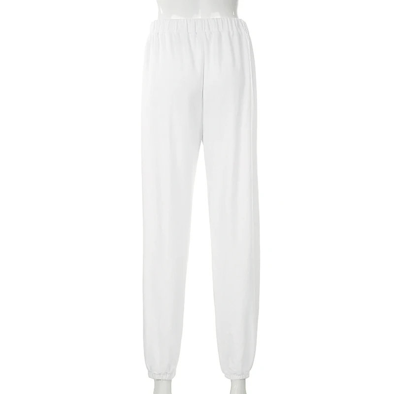 

Rapcopter High Waist Pants 90S Letter Loose Cargo Pants Pockets Trousers Female Pants Boyfriends Streetwear Fashion Pants 2020