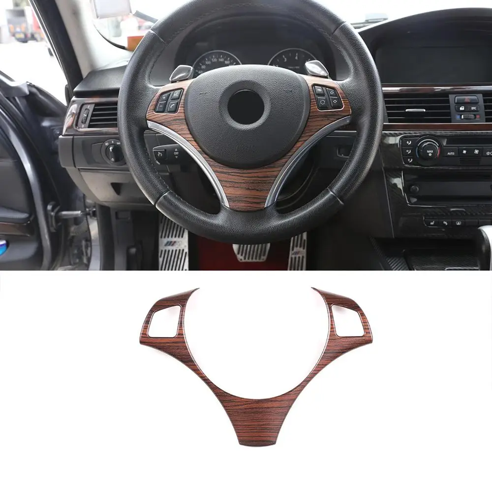 

Pine Wood Grain ABS For BMW E90 3 Series 2005-2012 Wheel Decoration Frame Sticker For BMW E87 1 Series 2004-2011 Car Accessories