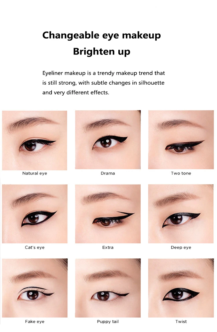 1Pc Double Head Eyeliner Stamp Pen Moon Heart Flower Make Up Waterproof Pencil Cosmetics Makeup TSLM1 |