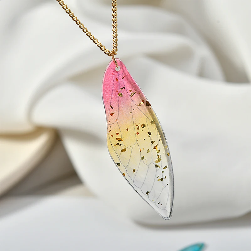 Градиентные полу-Готовые эпоксидные крылья сделай сам имитация крыльев сережек