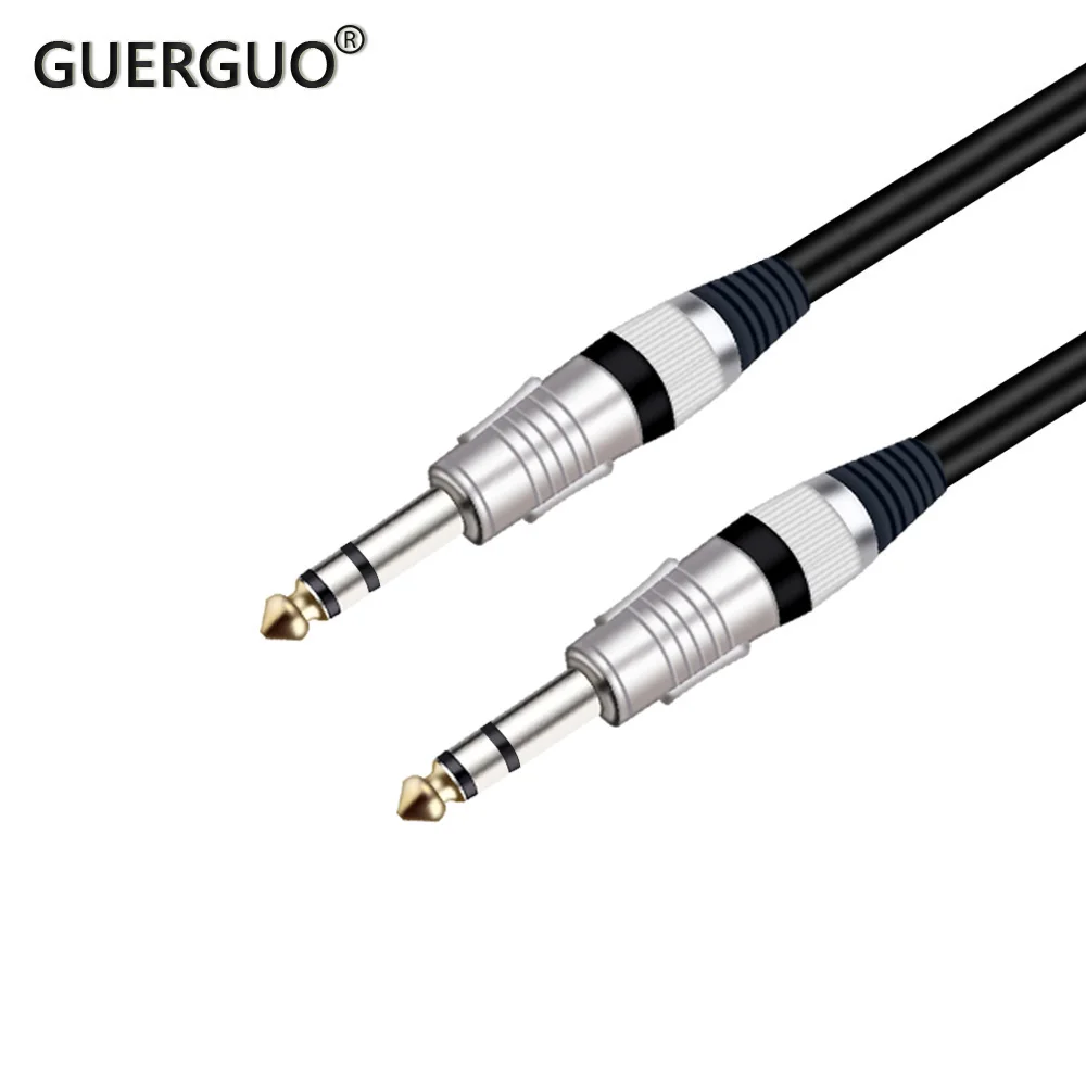 Высококачественный аудио Удлинительный кабель со штекером 6,35 мм на 6,35 мм для AMP микшера 1 м 1,5 м 2 м 3 м 5 м 8 м 10 м