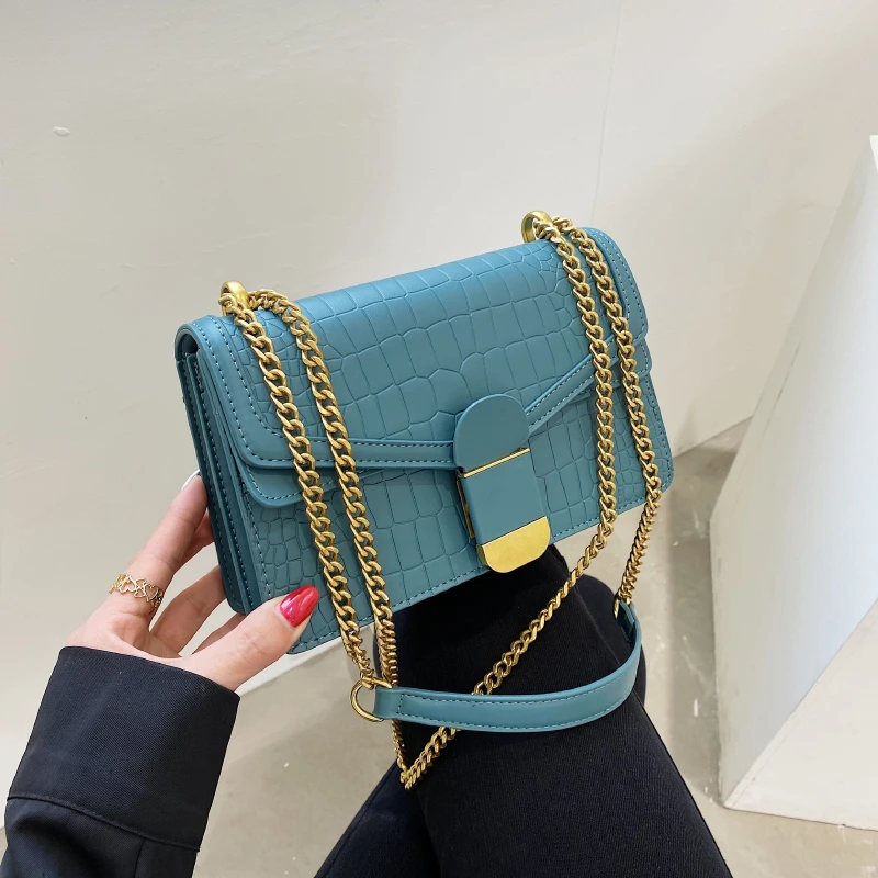 Однотонные сумки через плечо из искусственной кожи для женщин 2021 простая