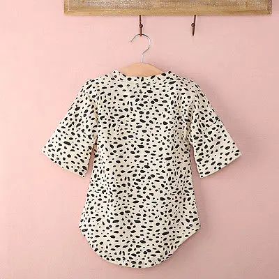 Женская футболка с леопардовым принтом рукавом 3/4 | Детская одежда и обувь