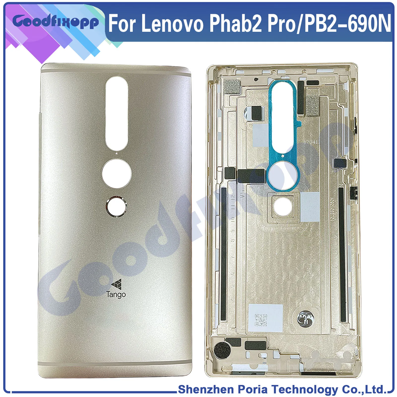 Для Lenovo PHAB2 Pro PB2-690N PB2-690M PB2-690Y телефон крышка передняя средняя рамка крышка батареи задняя крышка корпуса Дверь задняя крышка