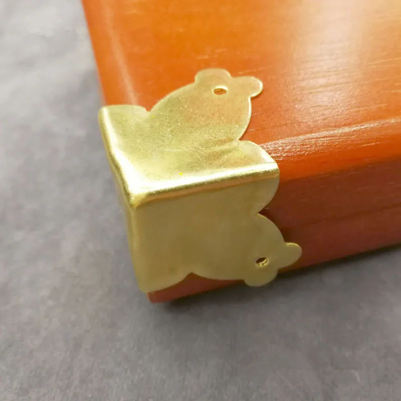 4 шт. антикварные медные металлические угловые кронштейны для деревянных ножки