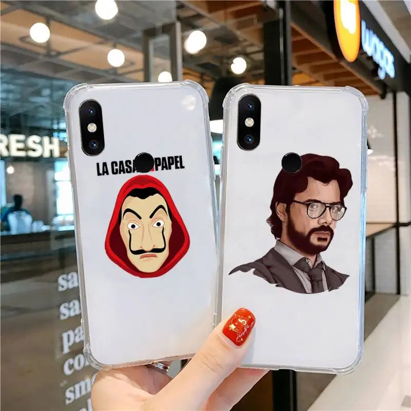 

TV Money Heist House Paper Phone Case Transparent For Xiaomi CC 9 11 MAX3 Mix3 MIX2 6X 8 5x 10S 11 10 X SE lite Pro