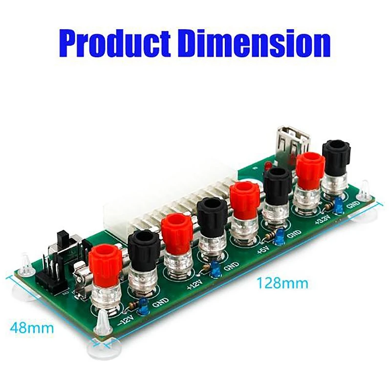 Electric Circuit 24Pins Atx Benchtop Computer Power Supply 24 Pin Breakout Board Module Dc Plug Connector With Usb 5V Port | Электроника