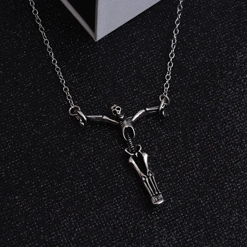 Новинка ожерелье на Хэллоуин скелет череп Znic сплав античный винтажный трендовые