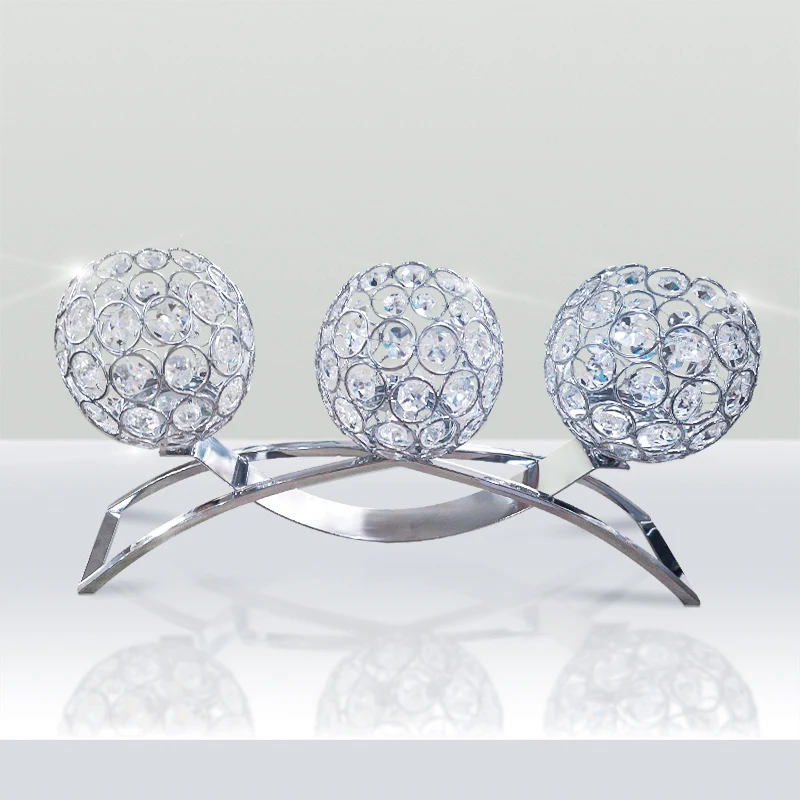 

Подсвечники с 3 руками, Хрустальный подсвечник с мостиком и дугой, подсвечники для свечей, романтическое украшение для дома, Свадебный декор