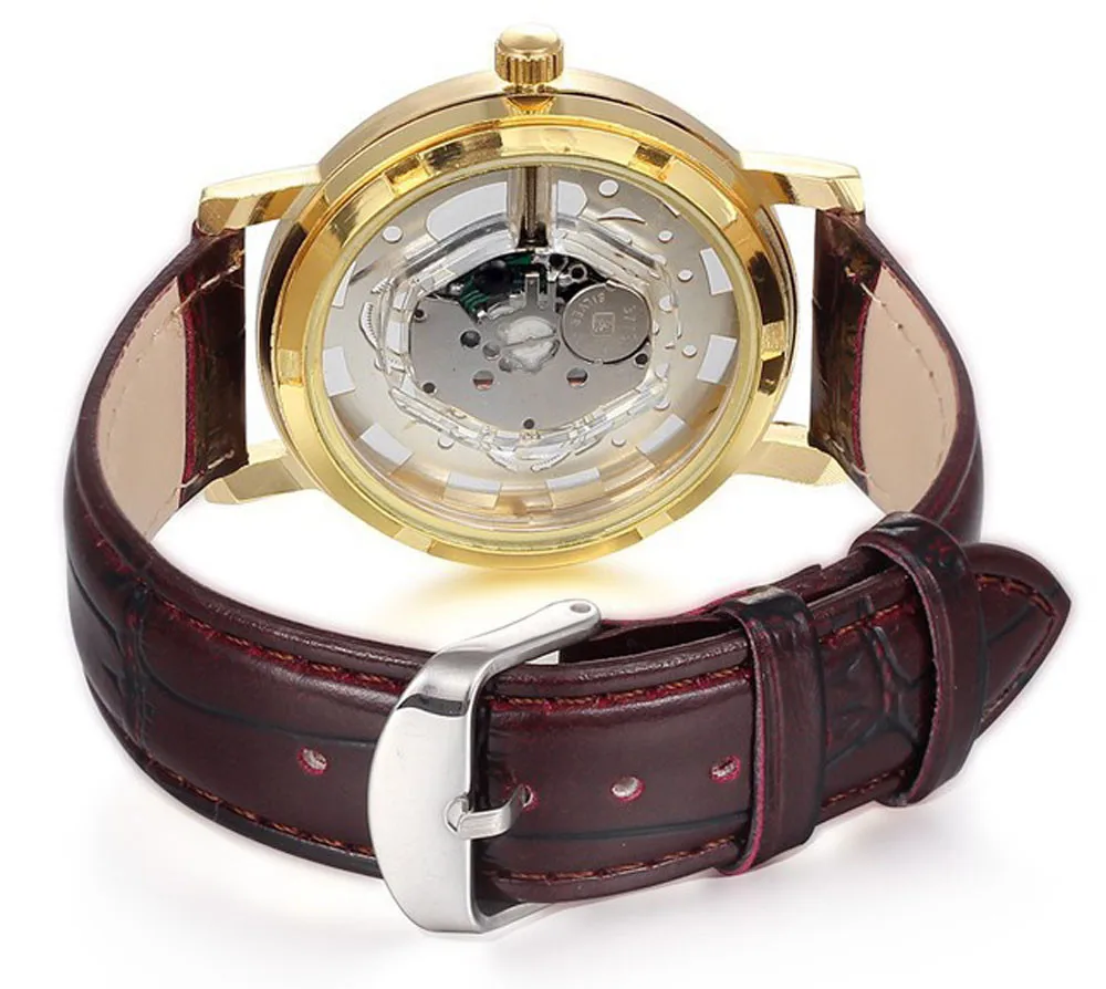 Роскошные брендовые наручные часы с гравировкой мужские и женские скелетоны