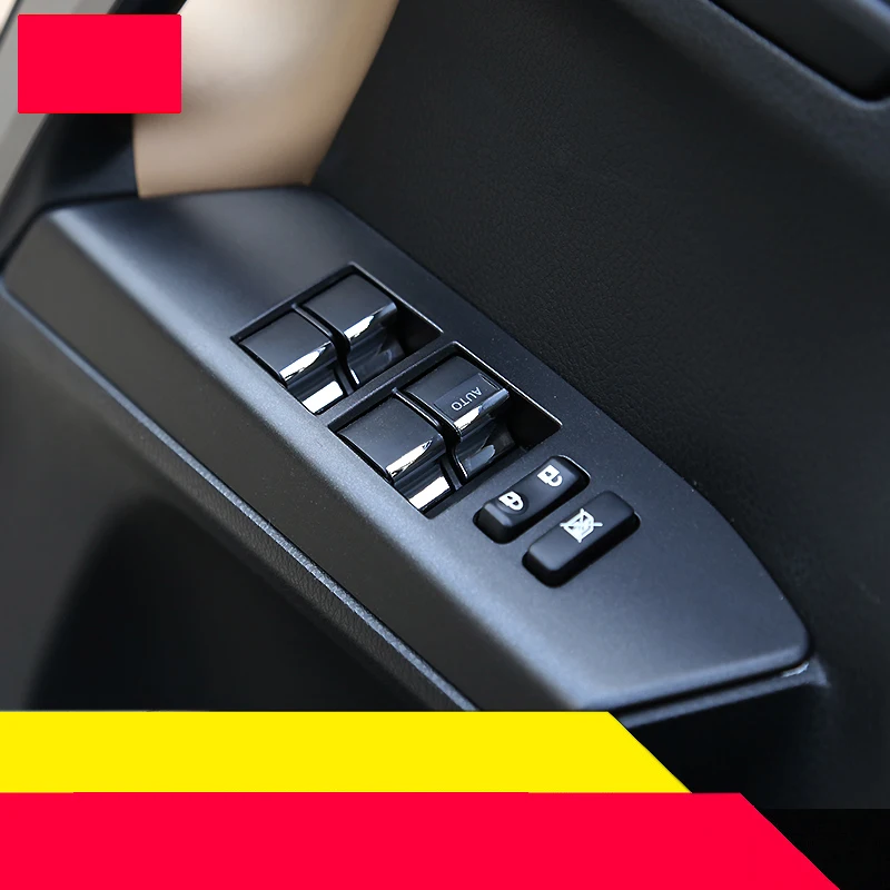 

lsrtw2017 abs car window control buttons trims for toyota rav4 2012 2013 2014 2015 2016 2017 2018 xa40 chrome accessories