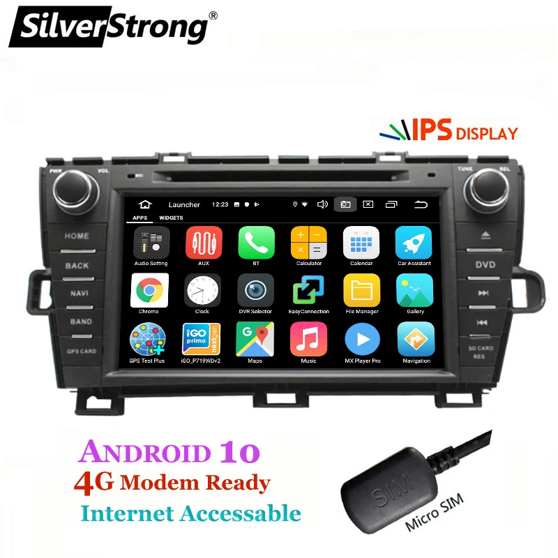 SilverStrong 8 дюймов Android9.0 автомобильный DVD для Toyota Prius dvd левая рука правая рука радио 4 г Модем wifi prius android опционально DSP