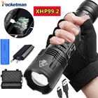 Светодиодный водонепроницаемый фонарик Pocketman XHP99, 5 режимов, 18650, 26650 дюйма
