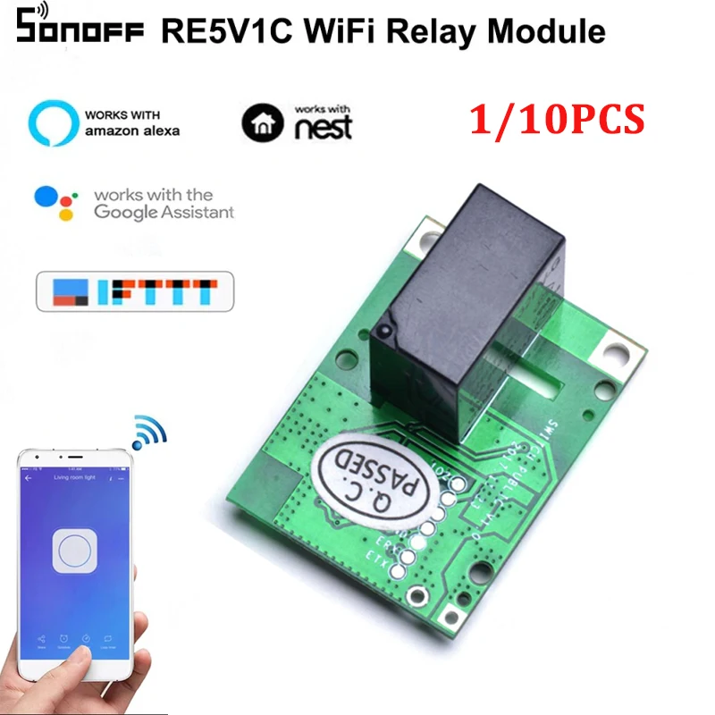 Релейный модуль SONOFF RE5V1C переключатель с Wi Fi 5 В для умного дома работает Alexa Google