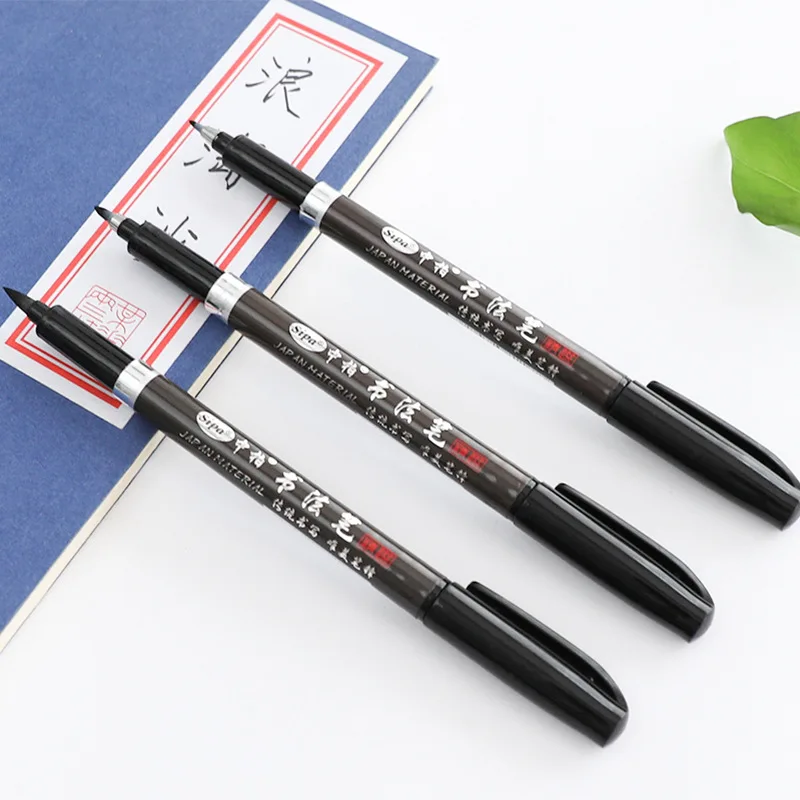 

3 pcs Calligraphy writing pen Alphabet signature art Drawing brush micron marker Stationery School supplies Paperalia FB867
