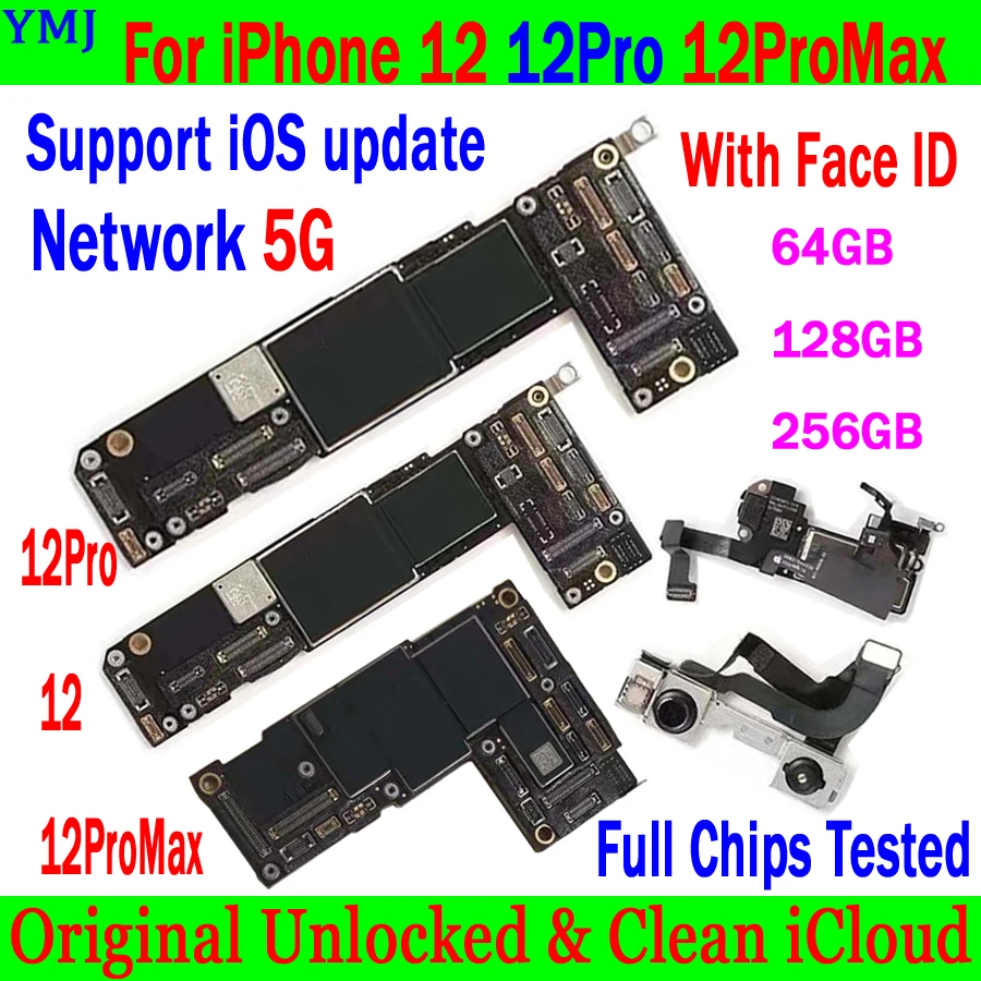 Оригинальная разблокированная материнская плата для iPhone 12 pro max и 11 64 Гб 128 ГБ 256 с
