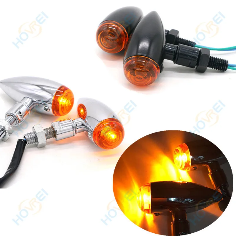 4 шт. универсальный Ретро мотоциклетный металлический указатель поворота