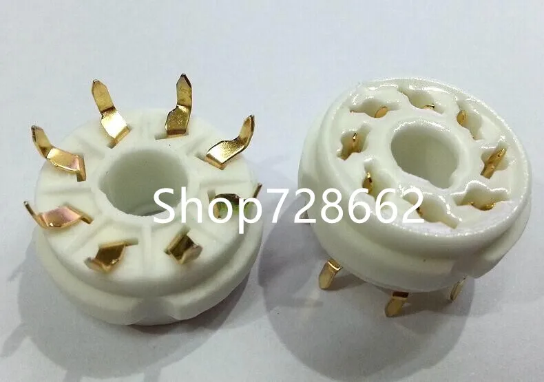 6 пары брюк для маленьких GZC8 Y G 8 pin goldene überzogene kunststoff elektronische Рор steckdose für EL34 KT88/6SN7 274B