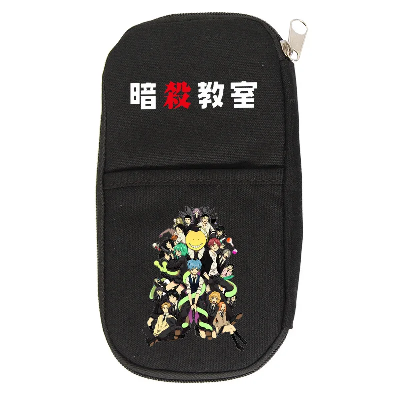 Холщовый чехол для карандашей на молнии с изображением классной комнаты убийц