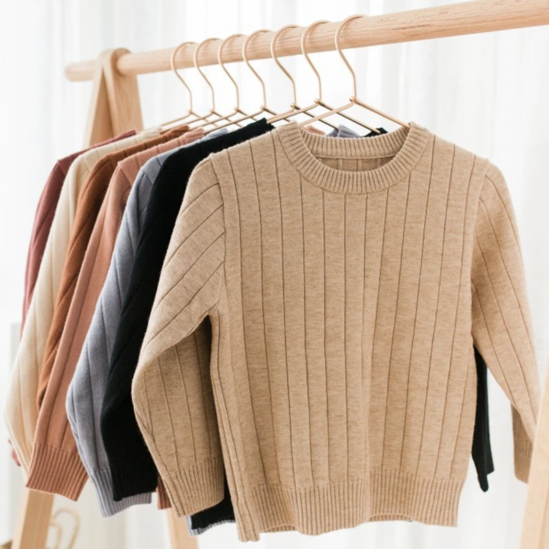 2020 новые зимние детские вязаные свитера с круглым вырезом вязаный свитер в