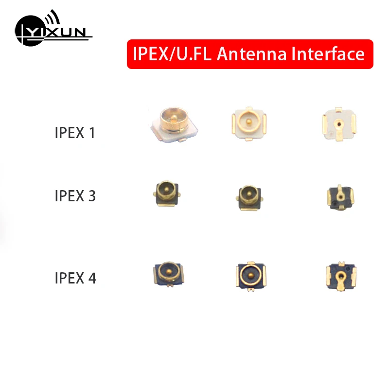 

10PCS U.FL IPEX IPX antenna interface MHF4 IPEX 1st 3rd 4th generation RF coaxial connector SMT to PCB board patch antenna seat