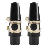 2x alto sax saxophone mouthpiece plastic with cap metal buckle reed mouthpiece patches pads cushions