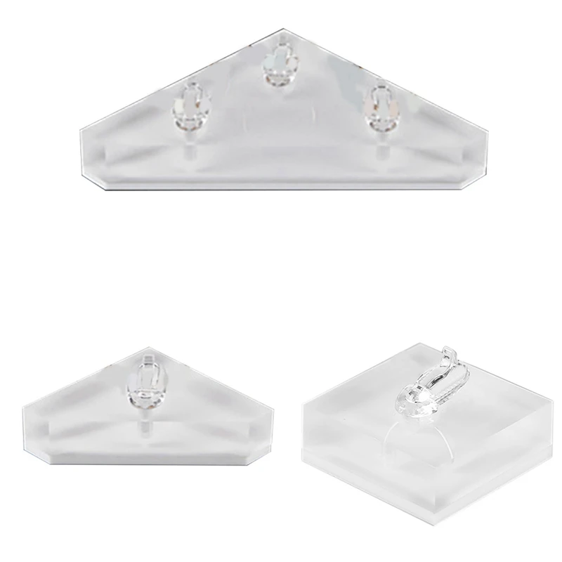 Transparent White Acrylic Ring Shelf Multi Ring Bracket Pedestal Jewelry Display Shelf Jewelry Display Props