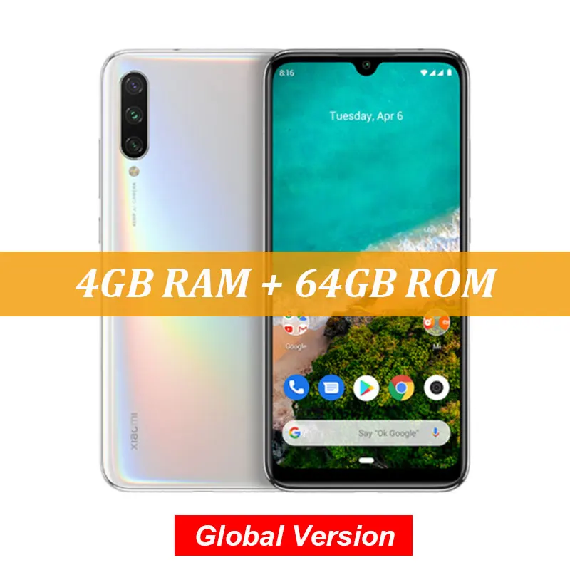 4GB 64GB White Глобальная версия Xiaomi mi A3 mi A3 4GB 64GB мобильный телефон Snapdragon 665 48MP Тройная камера s 32MP фронтальная камера 6,088 AMOLED дисплей - Цвет: 4GB 64GB White