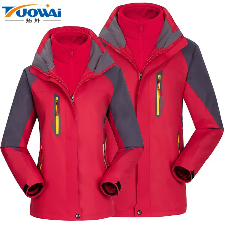 Зимние лыжные куртки Мужская ветрозащитная Водонепроницаемая флисовая зимняя
