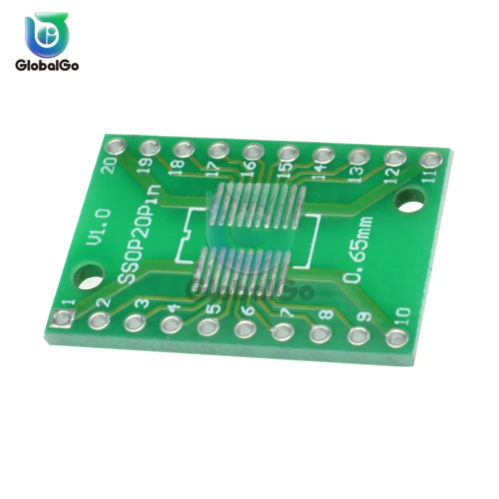 Плата преобразователя печатной платы 5 шт./лот SOP20 SSOP20 TSSOP20 на DIP20 плата SMD DIP