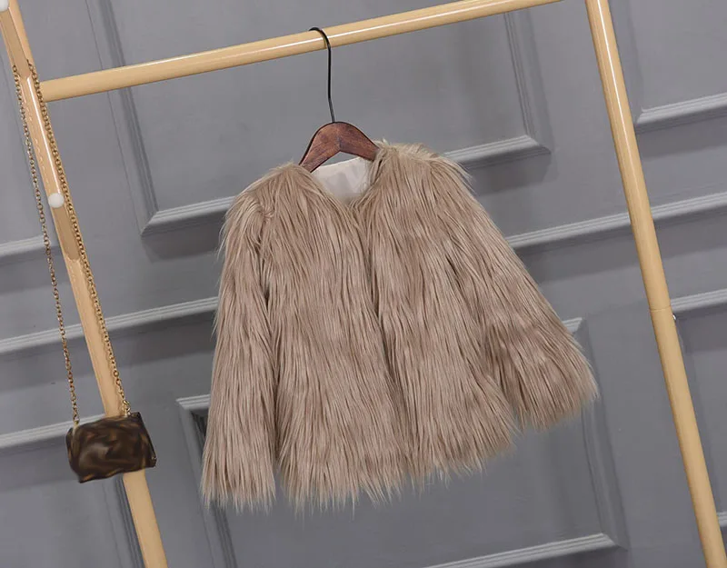 Fashion Furry Faux Fur Coat Women Fluffy Warm Long Sleeve Female Outerwear Autumn Winter Coat Jacket Hairy Collarless Ove