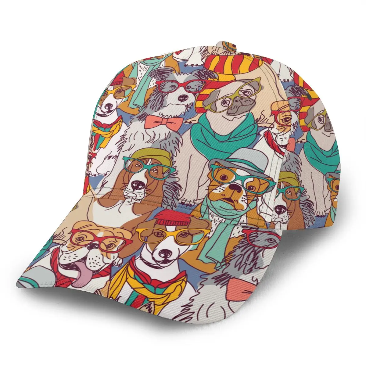 

2021 Summer New Unisex Outdoor Sport Sunscreen Baseball Hat Running Visor Cap Christmas Dachshund Puppy Dog