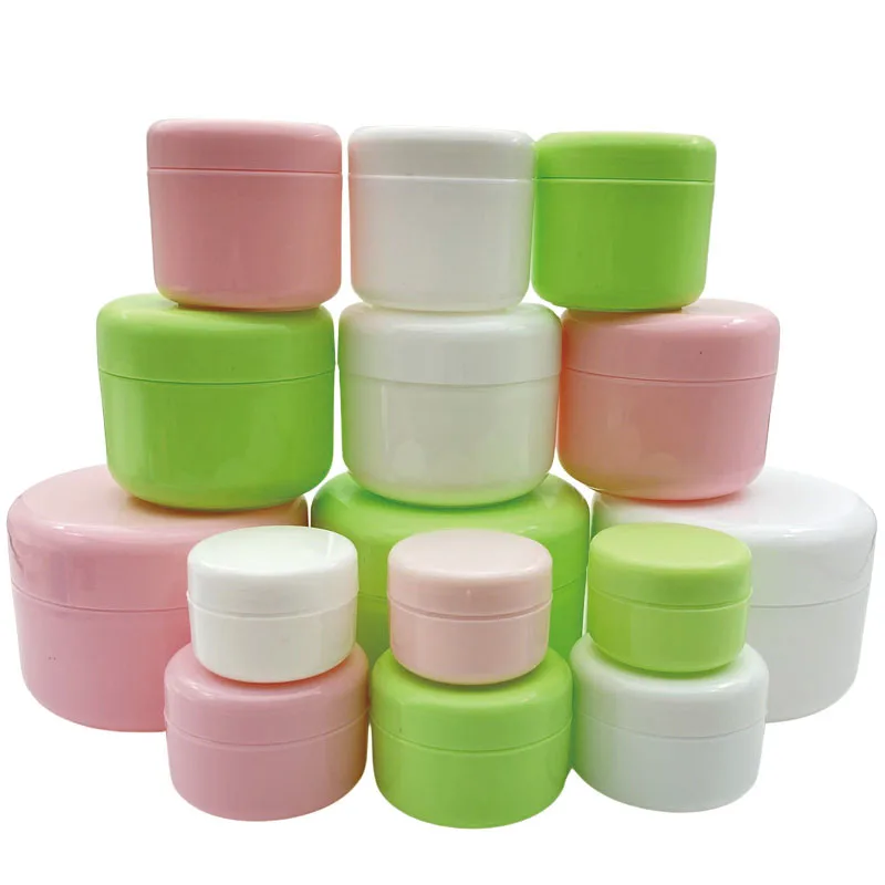 

10 X 10g 20g 30g 50g 100g Plastic Empty Makeup Jar Refillable Sample Bottle Travel Face Cream Lotion Cosmetic Container Mini Pot