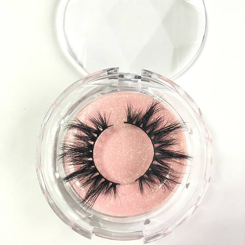 

25mm Lashes 6Pairs/lot Circle Clear Lash Packaging Dramatic Eye Lash