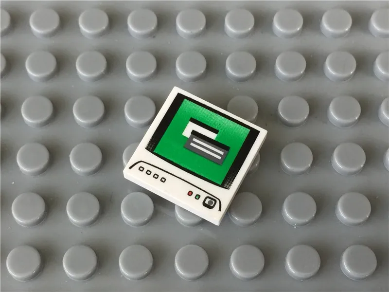 20 шт./лот плитка 2x2 с рисунком компьютерного монитора черным переключателем