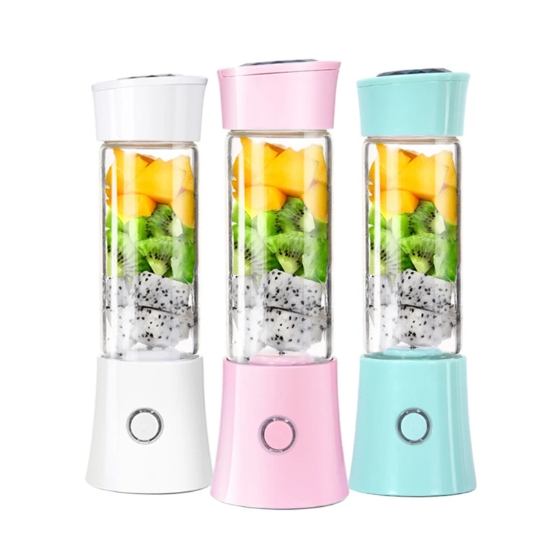 

480ml Electric Blender USB Rechargeable Juicer Cup Smoothie Mixer Fruit Squeezer