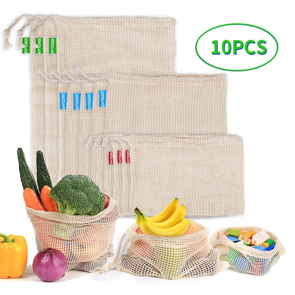 10 шт. многоразовые мешки для овощей и фруктов|Сумки корзины| |