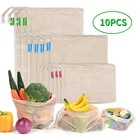 10 шт., многоразовые мешки для овощей и фруктов