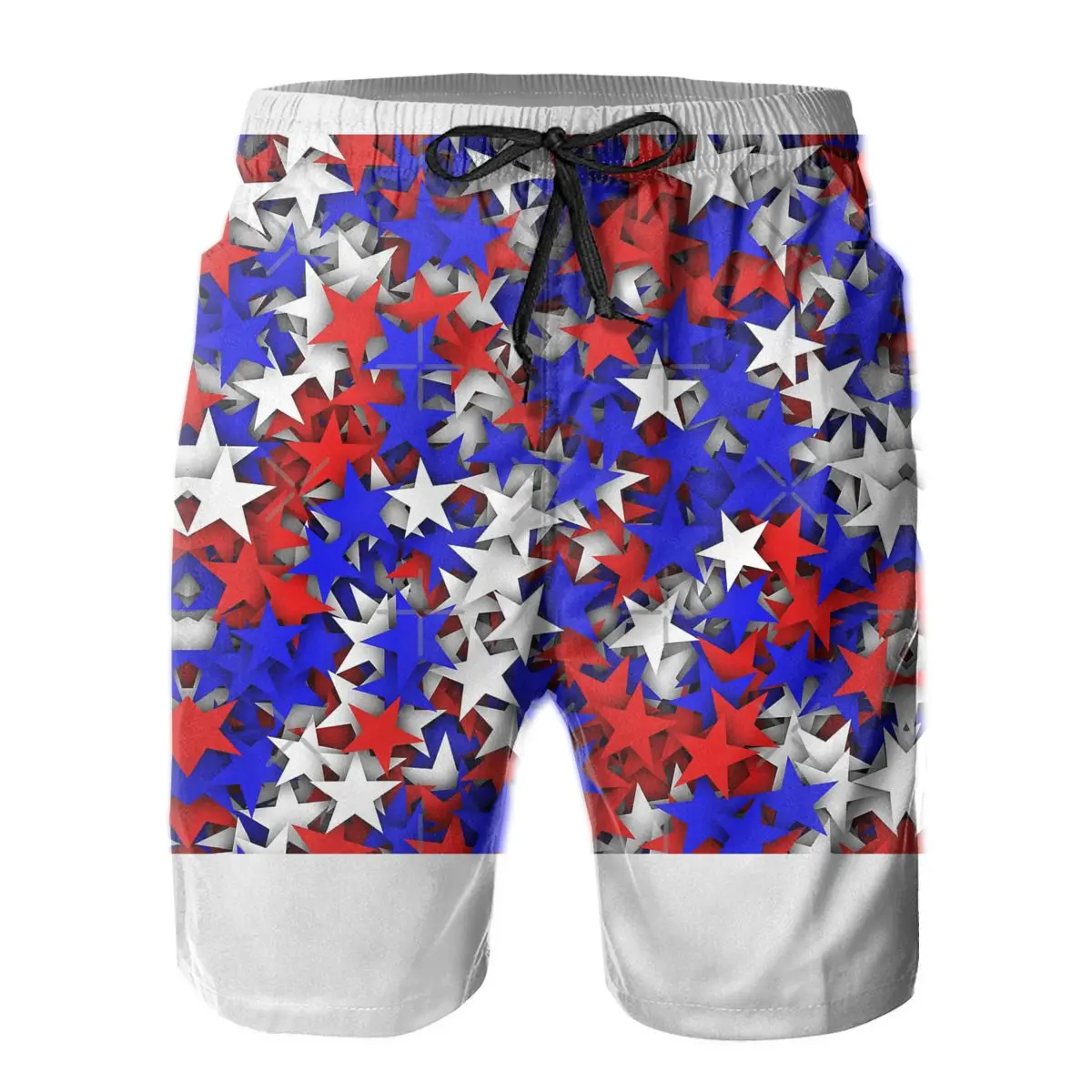 

Blue Red White Stars Throw Pillow Men's Beach Shorts Cute R333 Top tee USA Size