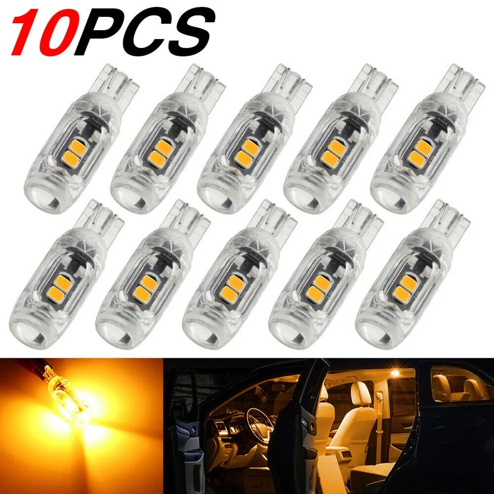 

10 шт., Автомобильные светодиодные лампы T10 5 SMD 194 168 W5W