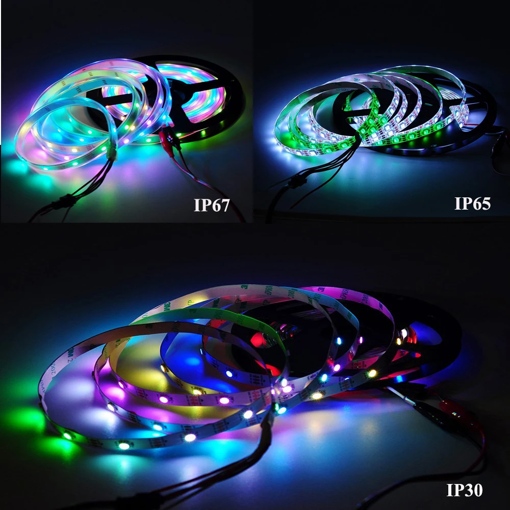 Пиксельная светодиодная ленсветильник WS2811 5050 RGB с 1 платой управления 12 В