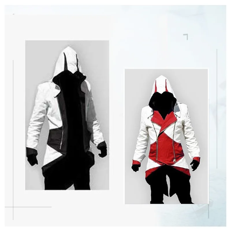 Костюм для косплея Assassins Creed мужчин и женщин уличная одежда взрослых куртка с