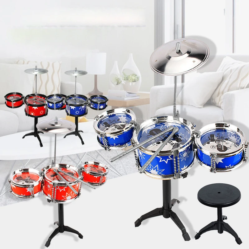 Идея подарка для детей игрушки барабан комплект мальчиков и девочек одежды: