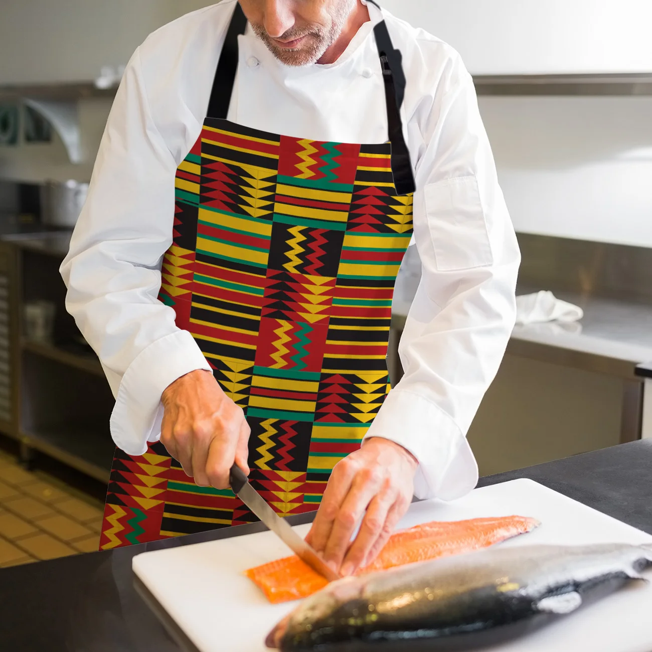 Кухонный Фартук с Африканским узором этнический Регулируемый нагрудник для