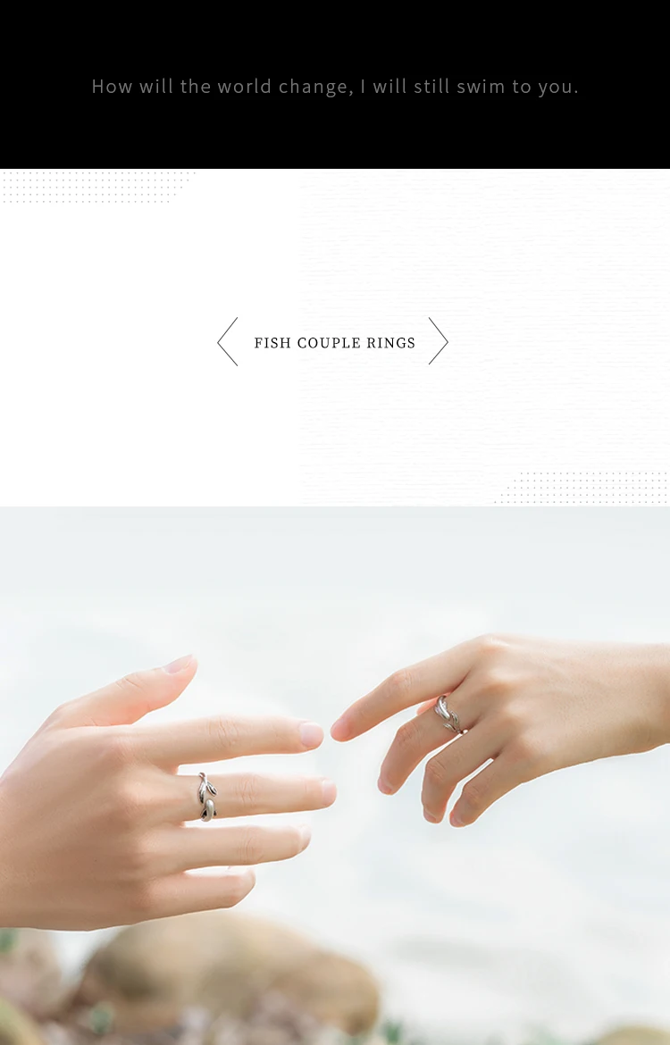 Thaya S925 Sterling Silver Ring Lively Meandering Fish High Quality Jewelry Rings For Women Lovers Gift