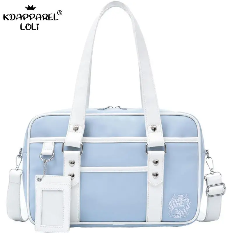 Японский стиль школьные сумки для девочек JK сумка через плечо портфель из искусственной кожи Милая женская сумочка для подростков Повседне...