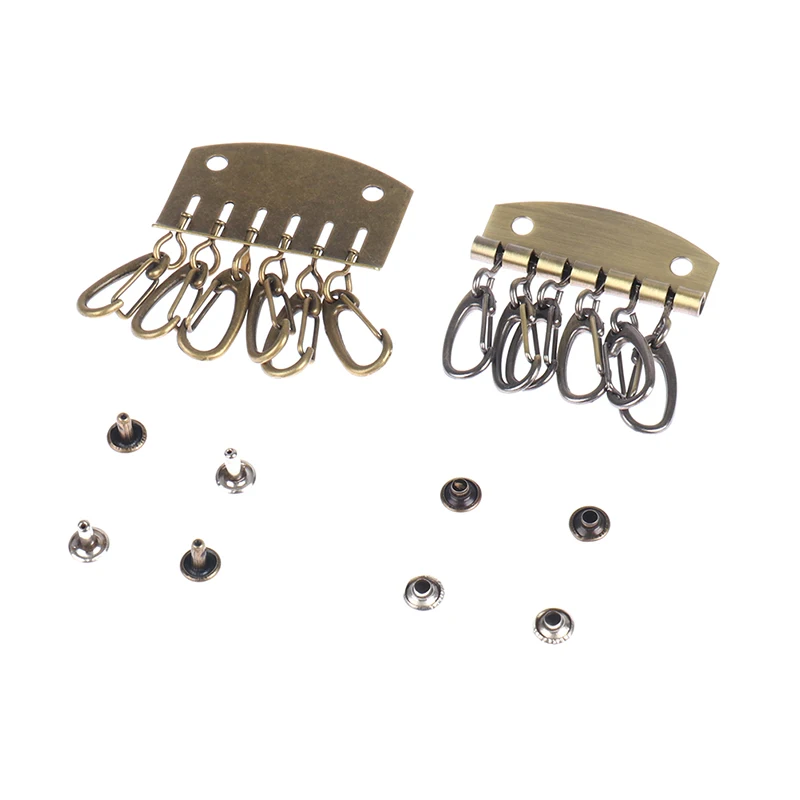 

5Pcs Metal Leather Craft DIY Key Row Rivet Hook Patchwork Sewing Key Holders