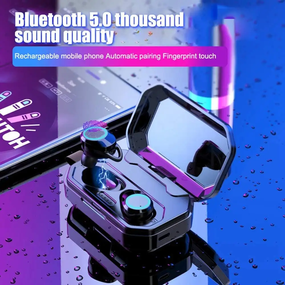 TWS стереонаушники T9 с поддержкой Bluetooth 5 0 и зарядным светодиодный ляром на 7000 мА ·